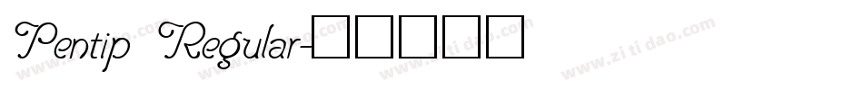 Pentip Regular字体转换